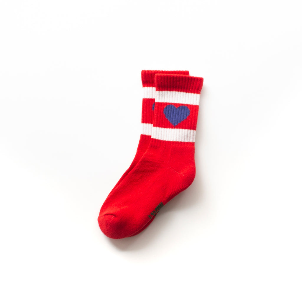 Retro socks med en julig touch med den fina klarröda färgen.  